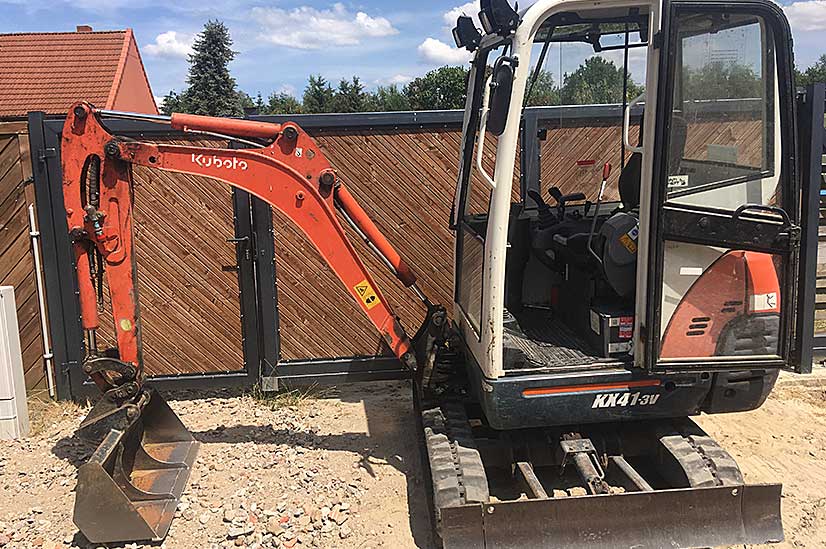 Minibagger Kubota KX41-3V bei W&B Baumaschinenservice